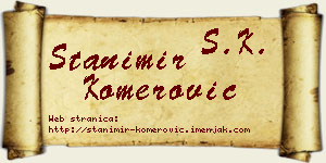 Stanimir Komerović vizit kartica